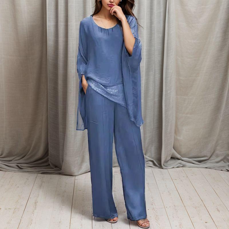 Conjunto Lina com Caimento Fluido e Detalhes Brilhantes / Conforto e Elegância Que Você Merece!