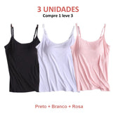 BLUSINHA REGATA COM SUTIÃ EMBUTIDO- Conforto e Praticidade que Você Merece! (COMPRE 1 LEVE 3)