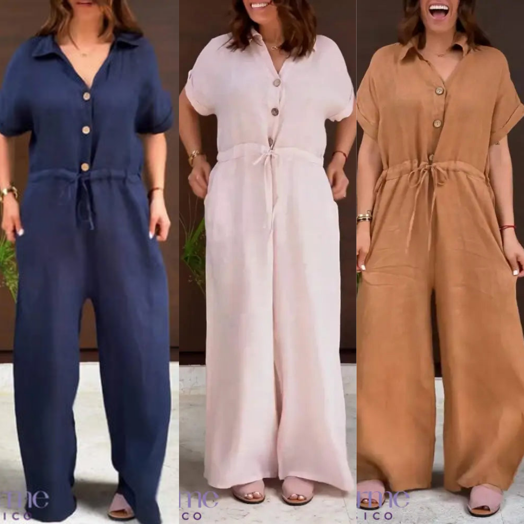 Macacão de Linho Elegant- A Peça Que Você Mulher Moderna Merece!