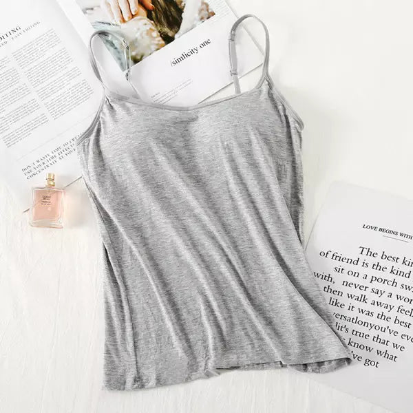 BLUSINHA REGATA COM SUTIÃ EMBUTIDO- Conforto e Praticidade que Você Merece! (COMPRE 1 LEVE 3)