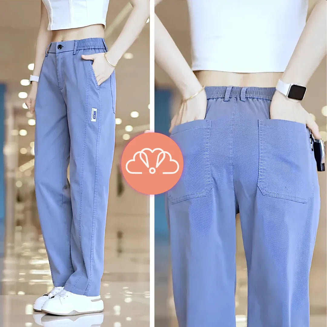 Calça Feminina Alice em Malha de Seda Gelo e Poliéster -Compre 2 e Leve 3