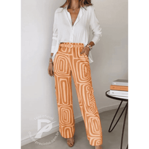 Conjunto Camila com Camisa Elegante e Calça Estampada- Conforto e Elegância que você merece