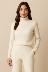 Conjunto Sara em tricot - Elegância Tricotada para Seus Dias Frios + Frete Grátis