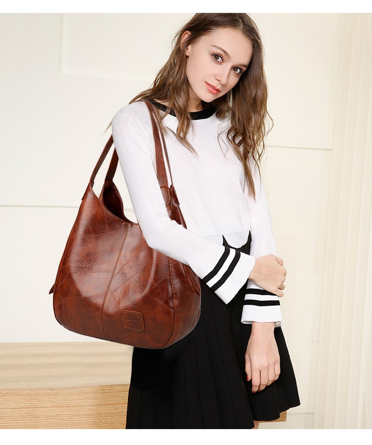 Bolsa de Couro Bárbara Luxuosa e Sofisticada + Frete Grátis