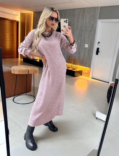Vestido Midi Tricot Maria- Conforto e Sofisticação que Você Merece! + Frete Grátis