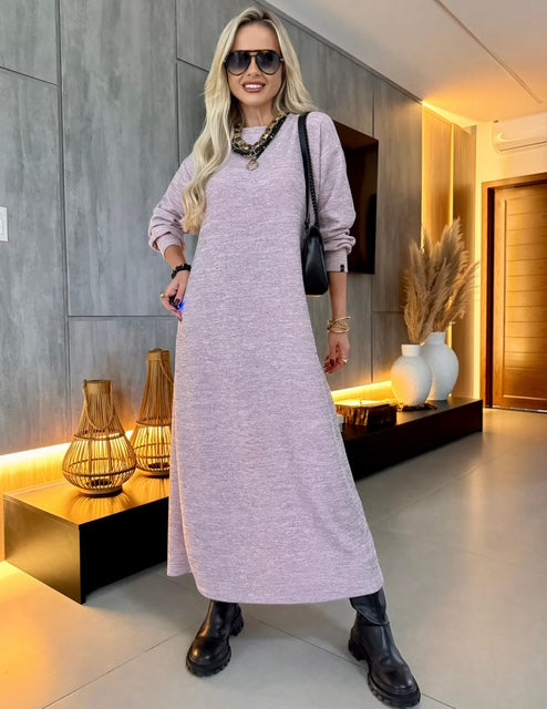 Vestido Midi Tricot Maria- Conforto e Sofisticação que Você Merece! + Frete Grátis