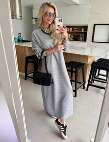 Vestido Midi Tricot Maria- Conforto e Sofisticação que Você Merece! + Frete Grátis