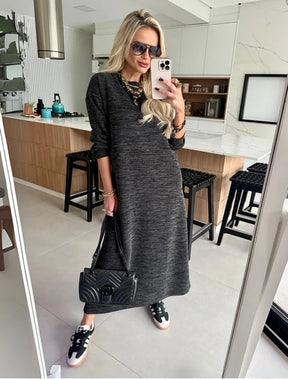 Vestido Midi Tricot Maria- Conforto e Sofisticação que Você Merece! + Frete Grátis