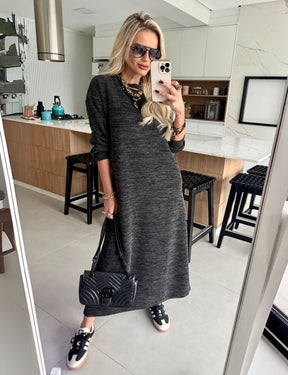 Vestido Midi Tricot Maria- Conforto e Sofisticação que Você Merece! + Frete Grátis