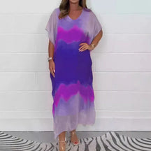 Vestido Bruna - Elegância Fluida com Estampa Sofisticada, Conforto e Elegância  + Frete Grátis