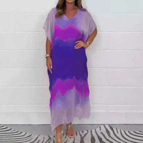 Vestido Bruna - Elegância Fluida com Estampa Sofisticada, Conforto e Elegância  + Frete Grátis