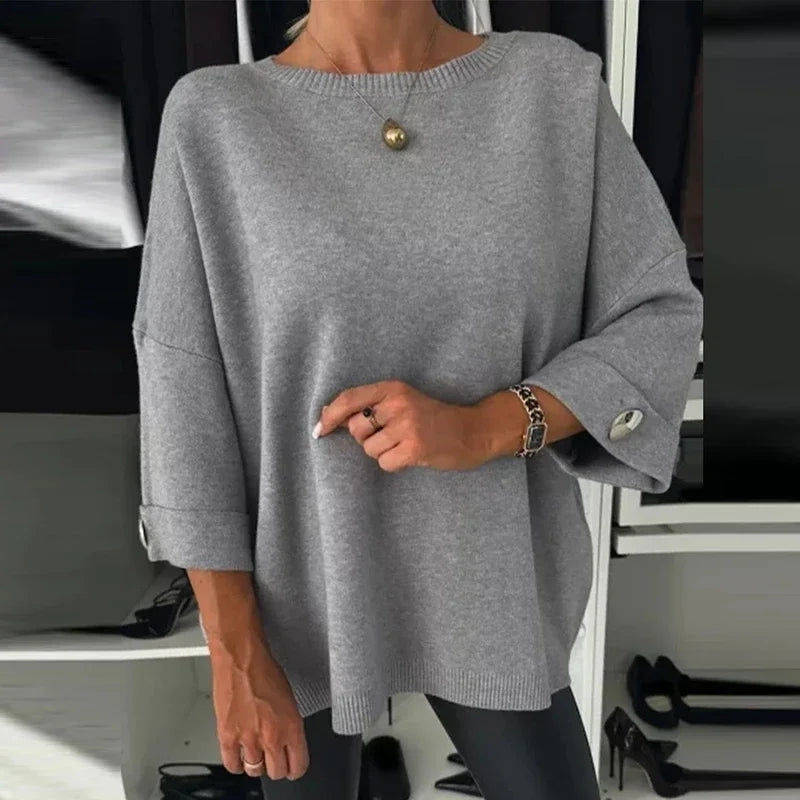 Camisa Feminina Sofia De Lã Casual- Você sempre Quentinha e Elegante!