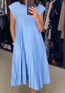 Vestido Gabriela Plissado- Soltinho e Elegante