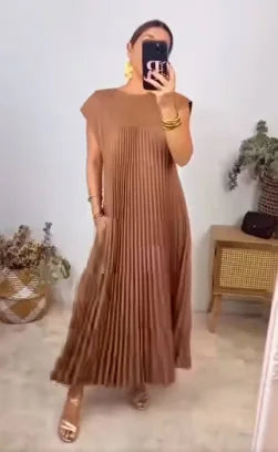 Vestido Gabriela Plissado- Soltinho e Elegante