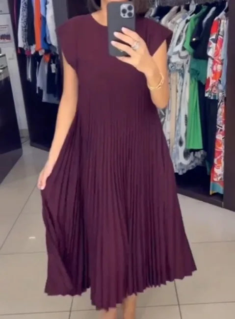 Vestido Gabriela Plissado- Soltinho e Elegante