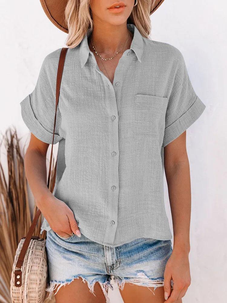 Camisa Helena em Linho de Algodão / A Peça Essencial do Verão para a Mulher Decidida e Sofisticada! Compre 1 e Leve 2