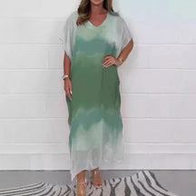 Vestido Bruna - Elegância Fluida com Estampa Sofisticada, Conforto e Elegância  + Frete Grátis
