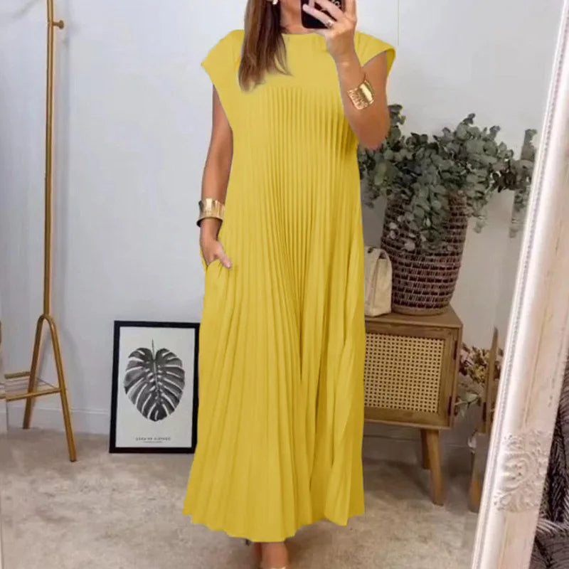 Vestido Gabriela Plissado- Soltinho e Elegante