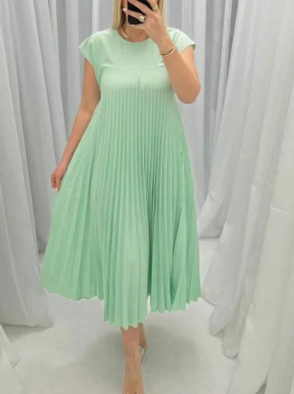 Vestido Gabriela Plissado- Soltinho e Elegante