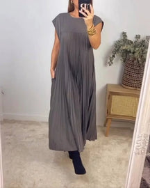 Vestido Gabriela Plissado- Soltinho e Elegante