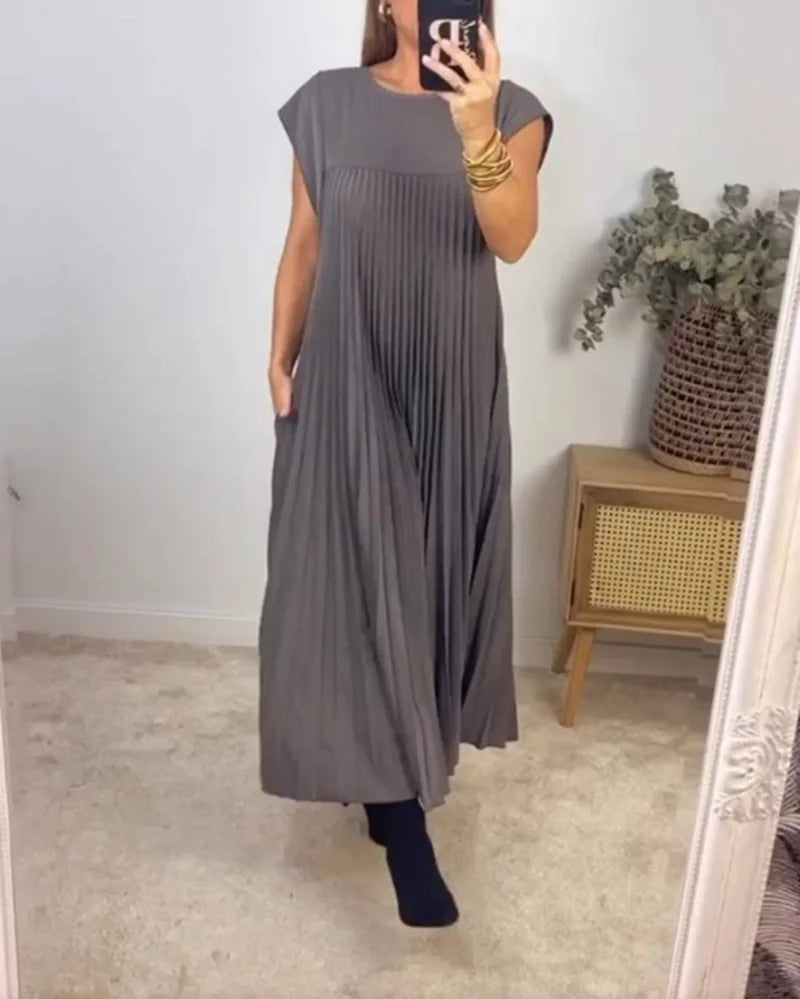 Vestido Gabriela Plissado- Soltinho e Elegante