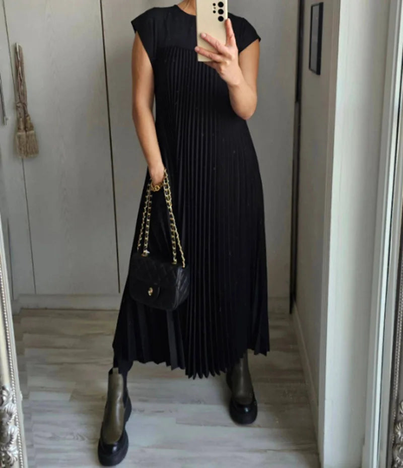 Vestido Gabriela Plissado- Soltinho e Elegante