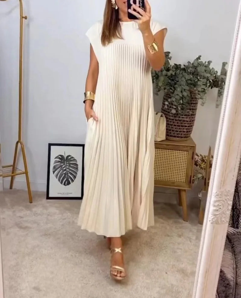 Vestido Gabriela Plissado- Soltinho e Elegante