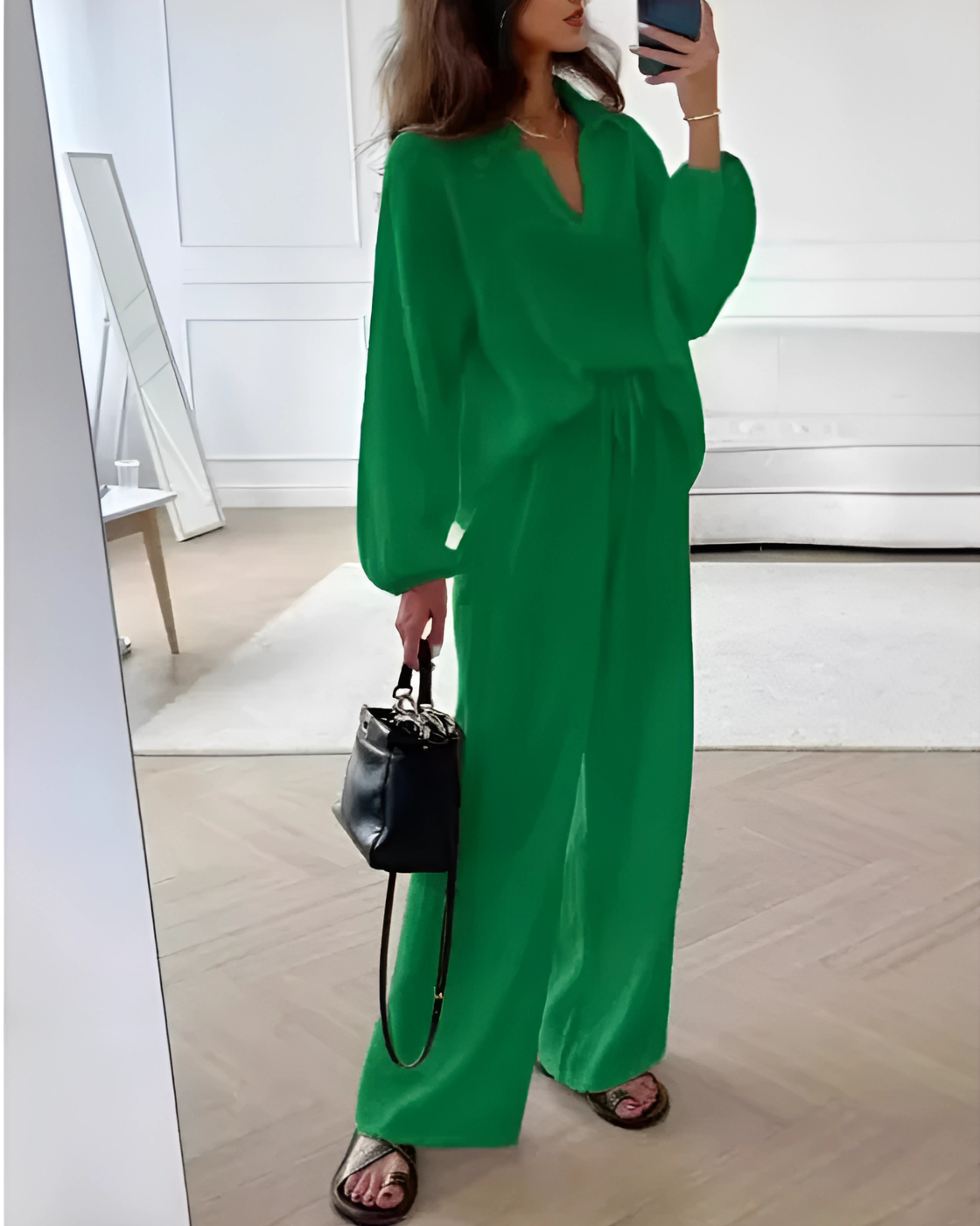 Conjunto Madri | 2 Peças - Linho Premium- Elegância e Sofisticação Perfeito Pra Você!