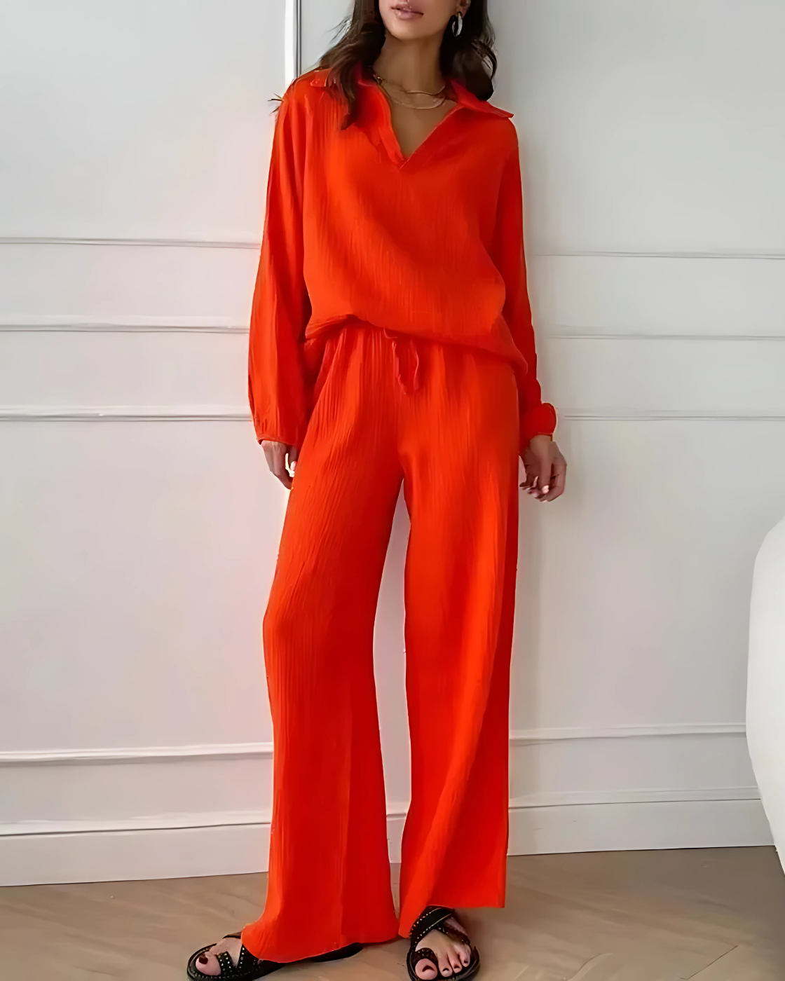 Conjunto Madri | 2 Peças - Linho Premium- Elegância e Sofisticação Perfeito Pra Você!