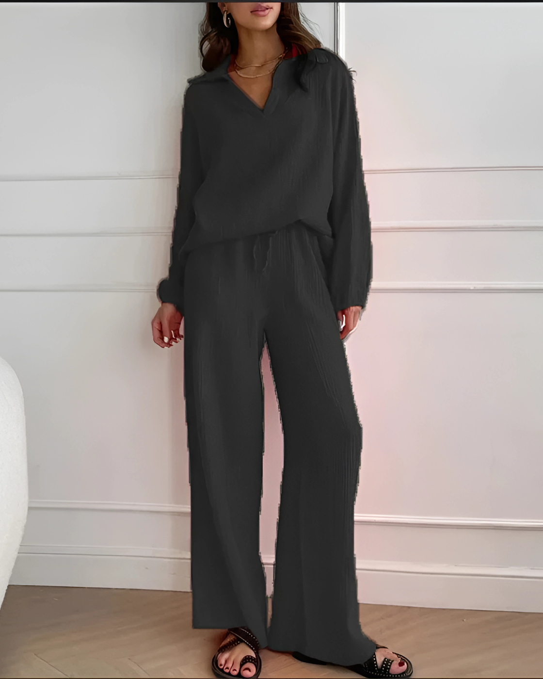 Conjunto Madri | 2 Peças - Linho Premium- Elegância e Sofisticação Perfeito Pra Você!