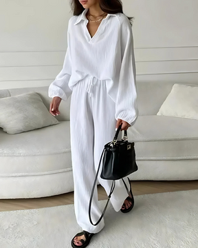 Conjunto Madri | 2 Peças - Linho Premium- Elegância e Sofisticação Perfeito Pra Você! + Frete Grátis