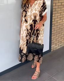 Vestido Safira | Decote em V - Fresco e Soltinho, Ideal Para Primavera Verão + Frete Grátis
