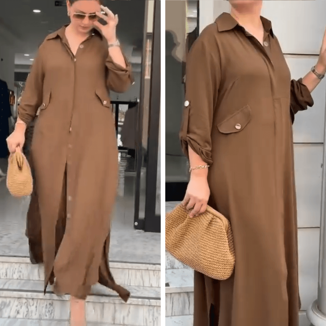 Conjunto Elegante em Viscose com Vestido e Calça / Minimalismo Sofisticado que Você Mulher Moderna Merece!