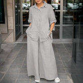 Conjunto Feminino Elegante em Linho de Algodão com Design Atemporal / Sofisticação e Conforto Em Primeiro Lugar!