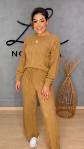 Conjunto Marina em Tricot | Blusa + Calça- Elegância e Sofisticação Perfeito Para O Inverno!