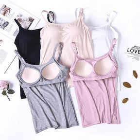 BLUSINHA REGATA COM SUTIÃ EMBUTIDO- Conforto e Praticidade que Você Merece! (COMPRE 1 LEVE 3)