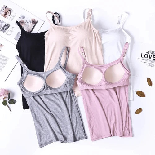 BLUSINHA REGATA COM SUTIÃ EMBUTIDO- Conforto e Praticidade que Você Merece! (COMPRE 1 LEVE 3)