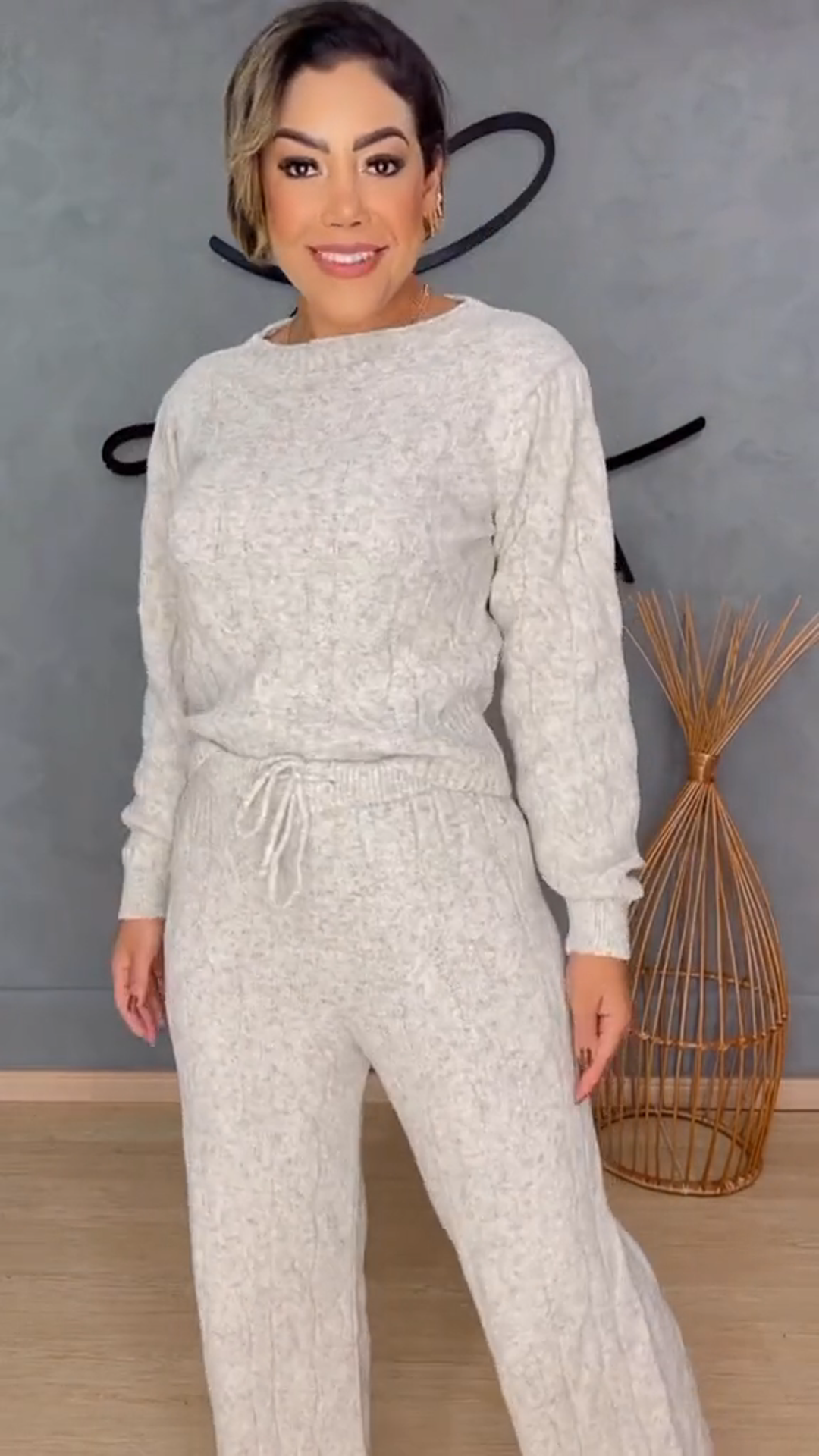 Conjunto Marina em Tricot | Blusa + Calça- Elegância e Sofisticação Perfeito Para O Inverno!