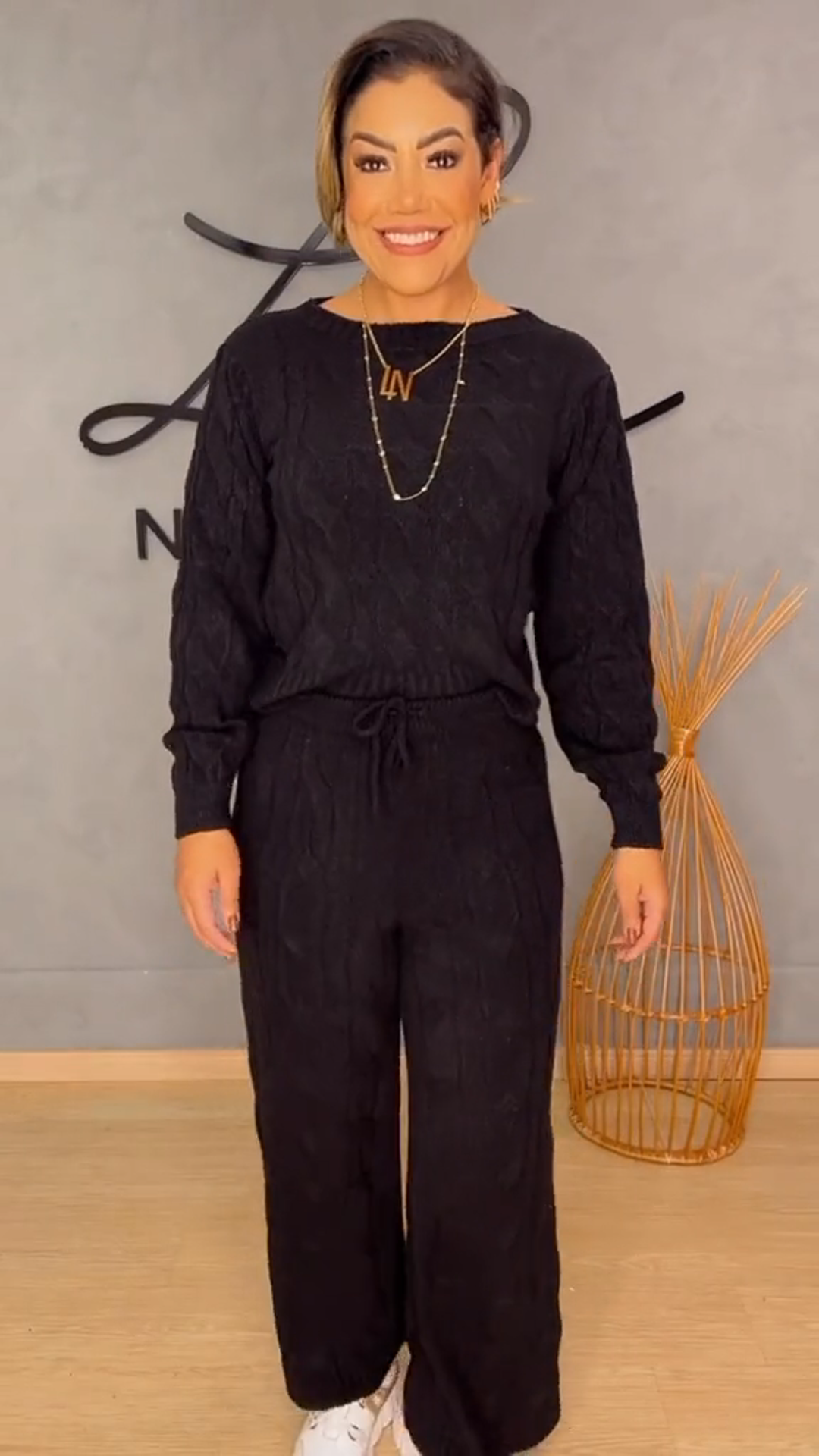 Conjunto Marina em Tricot | Blusa + Calça- Elegância e Sofisticação Perfeito Para O Inverno!